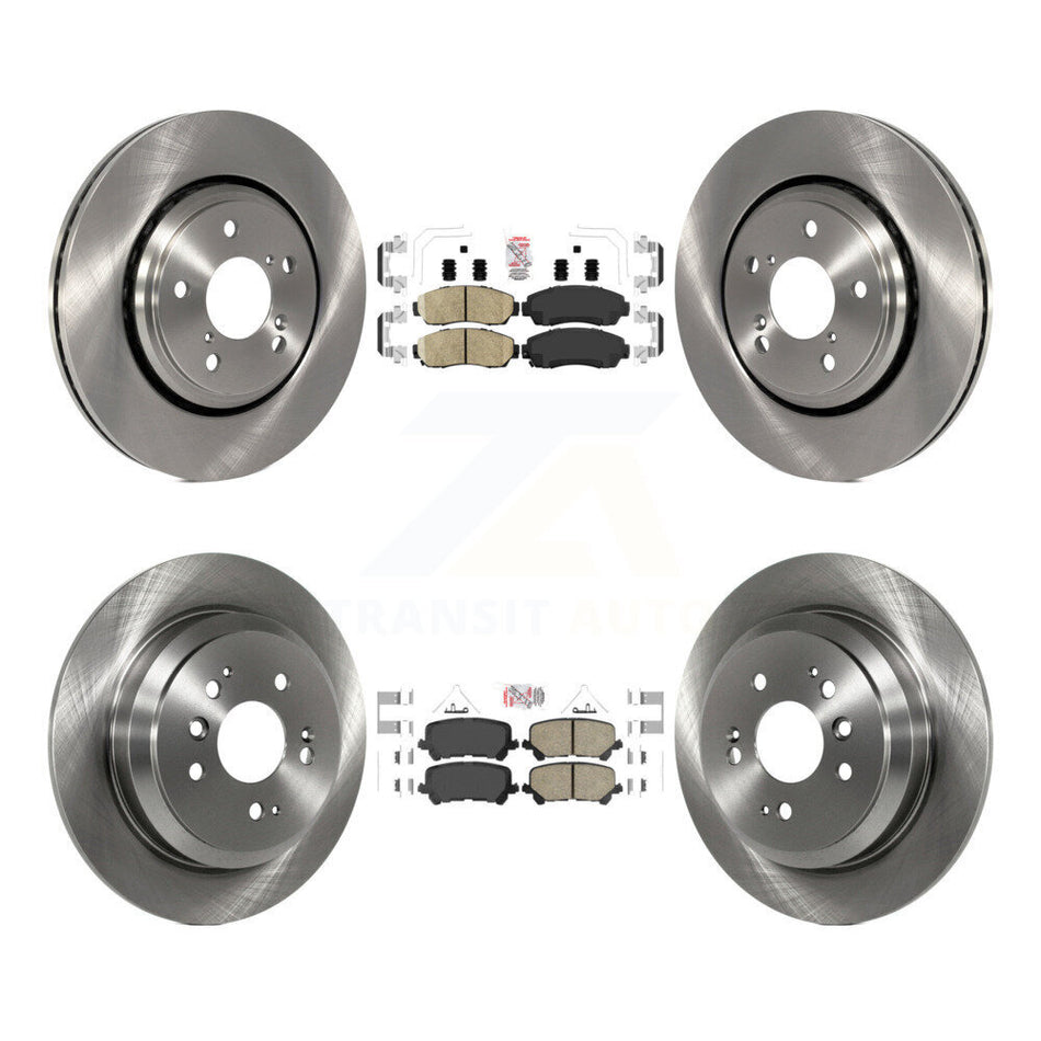 Front Rear Ceramic Pads And Disc Brake Rotors Kit For 2019-2024 Honda Passport K8A-103577