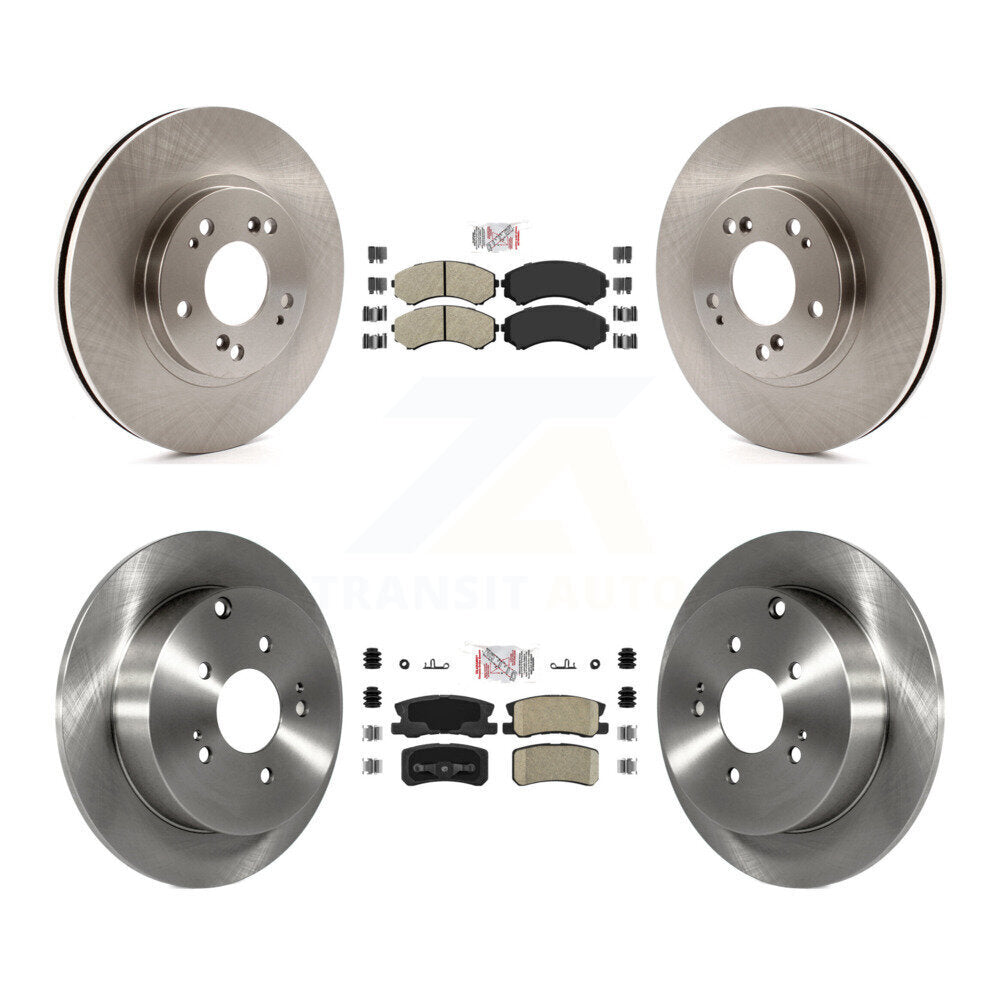 Front Semi-Metallic Rear Ceramic Pads And Disc Brake Rotors Kit For Mitsubishi Endeavor K8A-103584