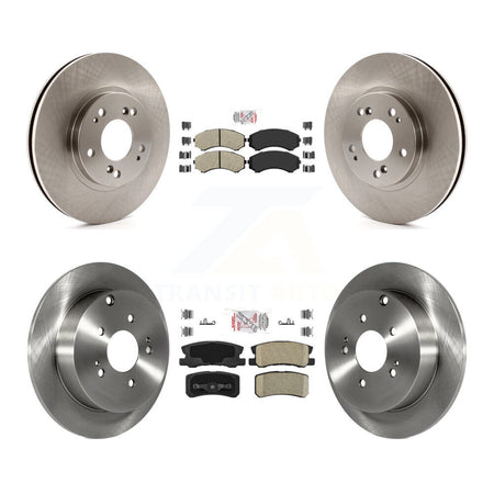 Front Semi-Metallic Rear Ceramic Pads And Disc Brake Rotors Kit For Mitsubishi Endeavor K8A-103585