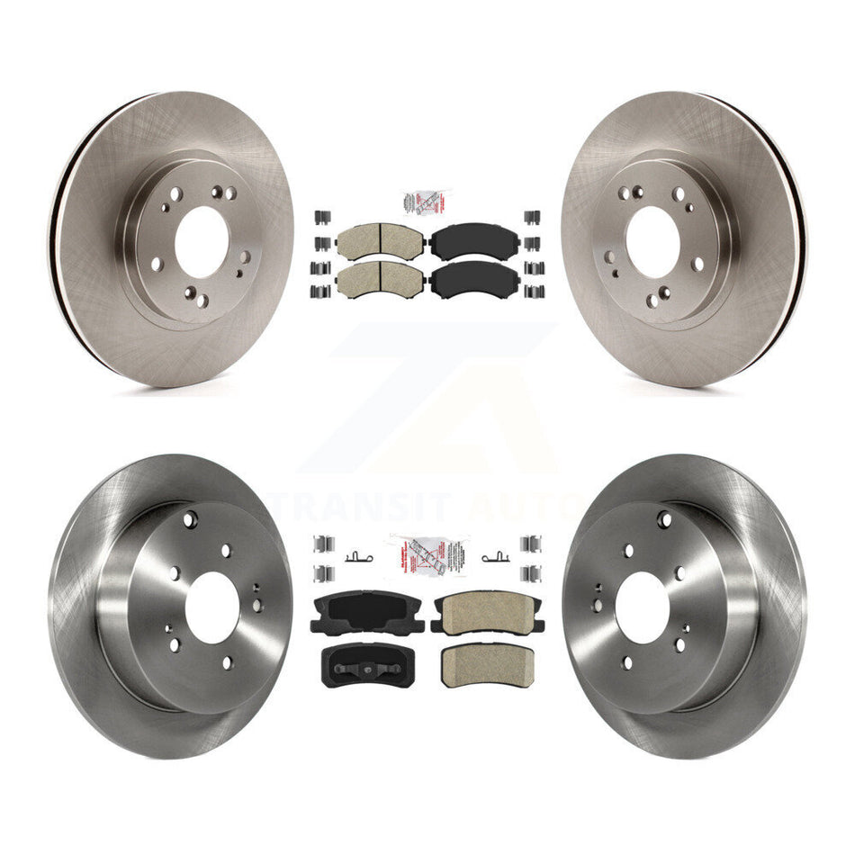 Front Semi-Metallic Rear Ceramic Pads And Disc Brake Rotors Kit For Mitsubishi Endeavor K8A-103585