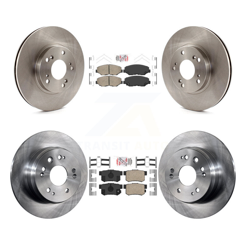 Front Rear Ceramic Pads And Disc Brake Rotors Kit For 2002-2004 Honda CR-V K8A-103586