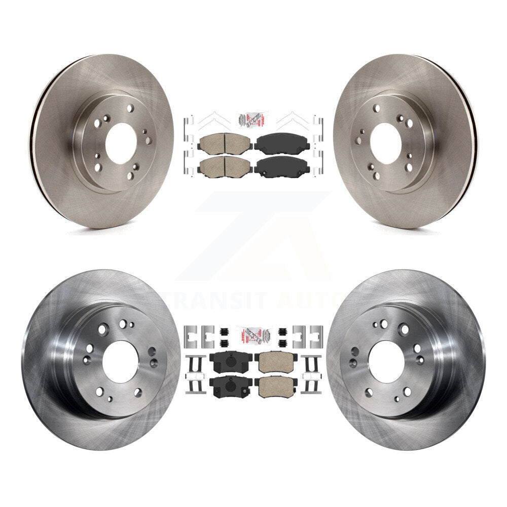 Front Rear Ceramic Pads And Disc Brake Rotors Kit For 2002-2004 Honda CR-V K8A-103587
