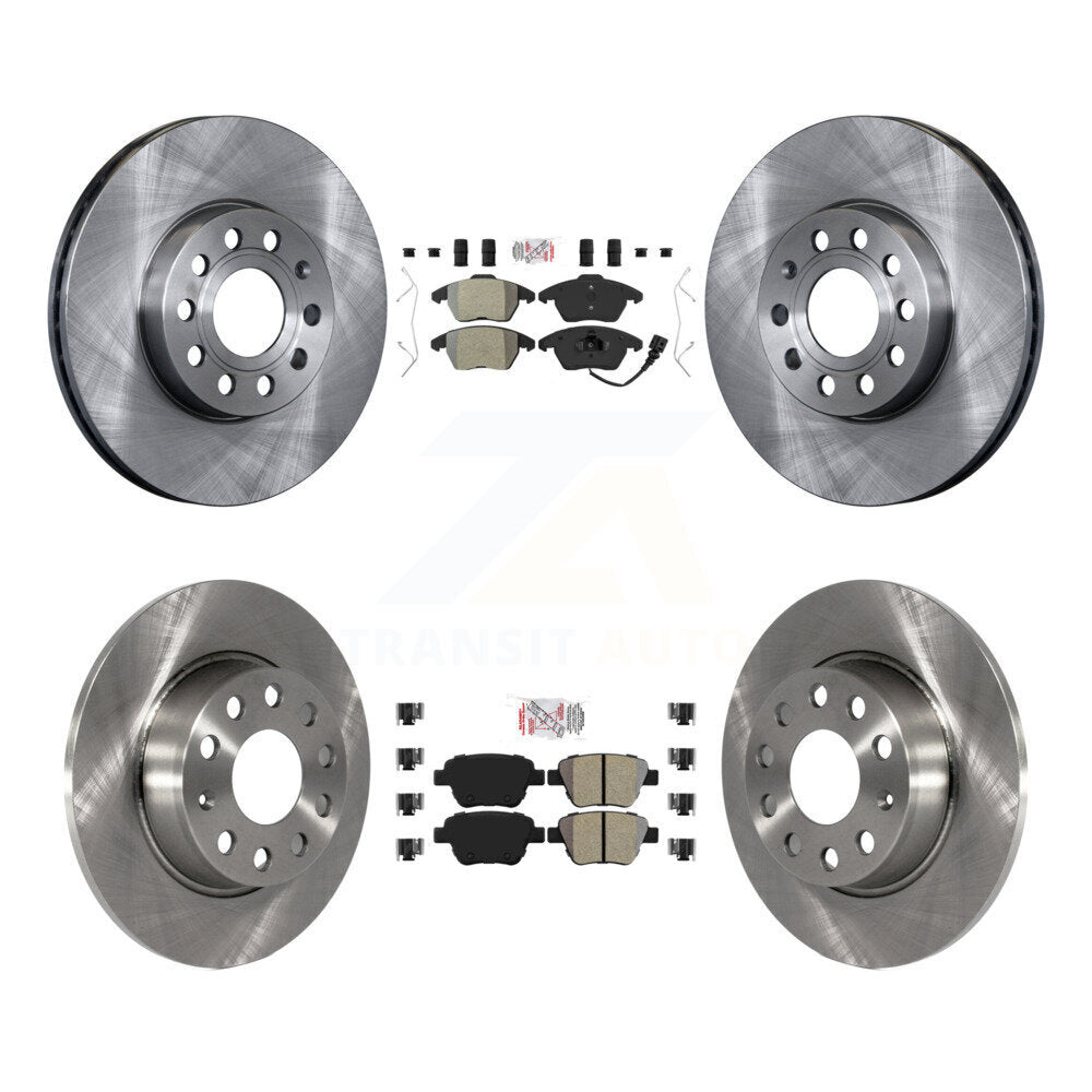 Front Rear Semi-Metallic Pads And Disc Brake Rotors Kit For Volkswagen Beetle K8A-103593