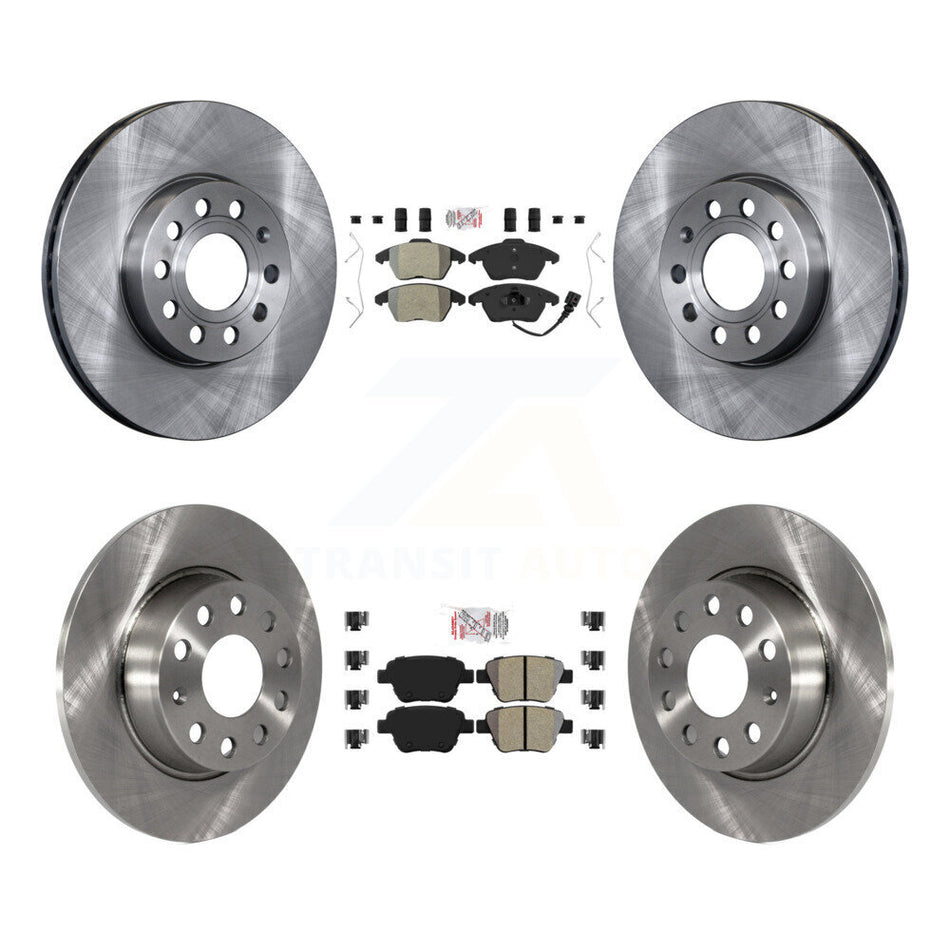 Front Rear Semi-Metallic Pads And Disc Brake Rotors Kit For Volkswagen Beetle K8A-103593