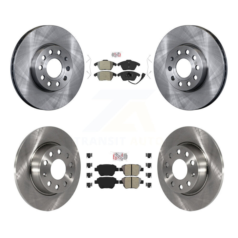 Front Rear Semi-Metallic Pads And Disc Brake Rotors Kit For Volkswagen Beetle K8A-103595