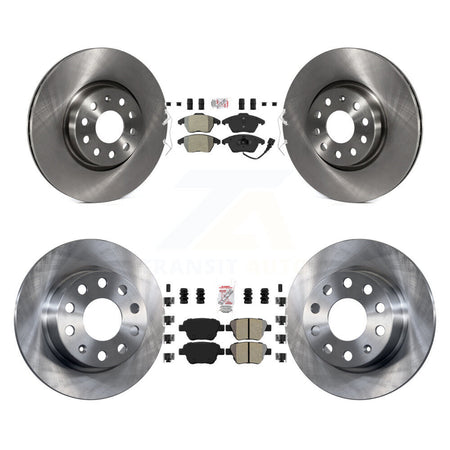 Front Rear Semi-Metallic Pad And Disc Brake Rotor Kit For 2017-2018 Volkswagen Jetta 2.0L K8A-103610
