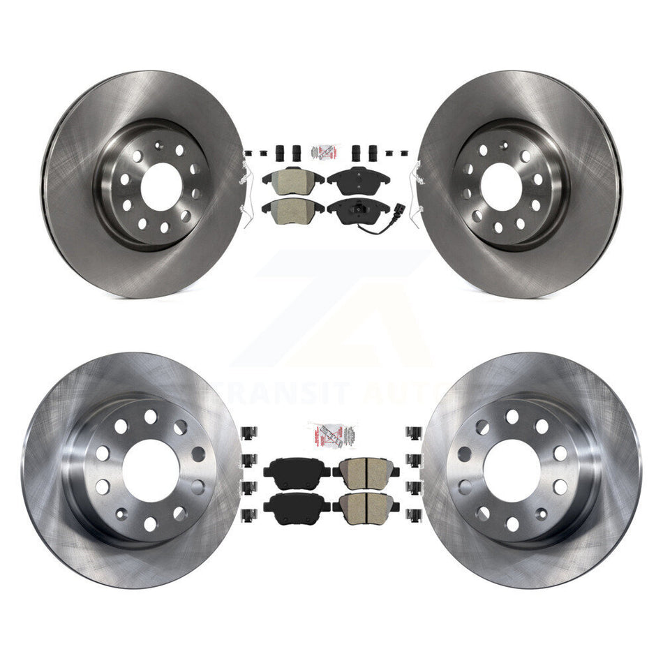Front Rear Semi-Metallic Pad And Disc Brake Rotor Kit For 2017-2018 Volkswagen Jetta 2.0L K8A-103611