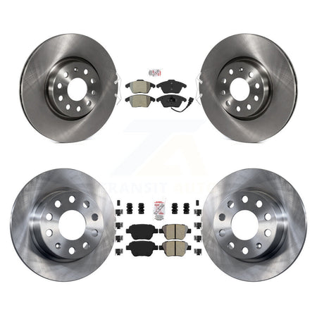 Front Rear Semi-Metallic Pad And Disc Brake Rotor Kit For 2017-2018 Volkswagen Jetta 2.0L K8A-103612