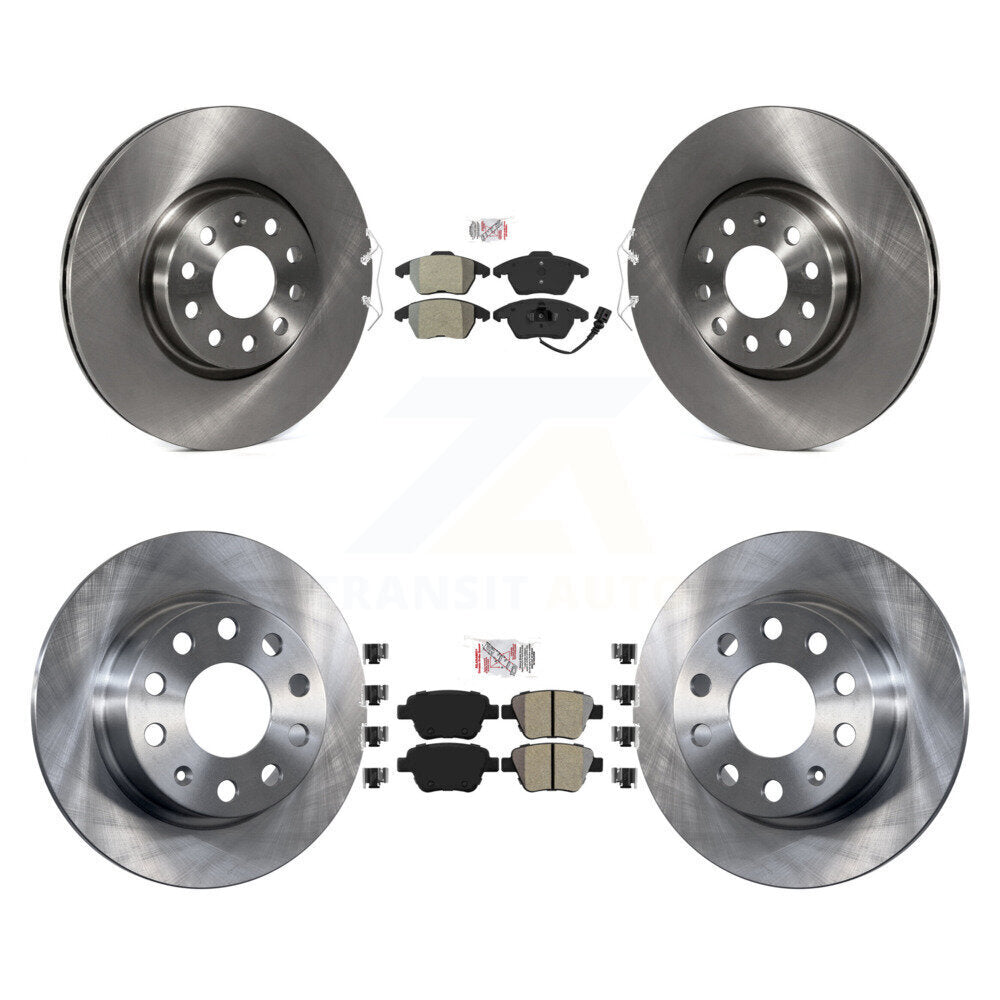 Front Rear Semi-Metallic Pad And Disc Brake Rotor Kit For 2017-2018 Volkswagen Jetta 2.0L K8A-103613
