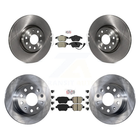 Front Rear Semi-Metallic Pad And Disc Brake Rotor Kit For 2017-2018 Volkswagen Jetta 2.0L K8A-103613