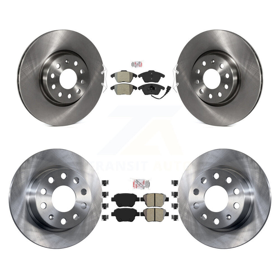 Front Rear Semi-Metallic Pad And Disc Brake Rotor Kit For 2017-2018 Volkswagen Jetta 2.0L K8A-103613