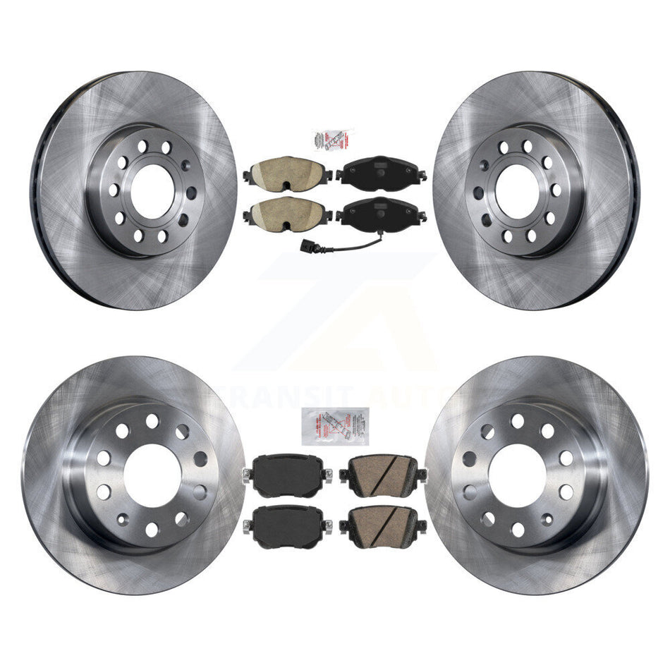 Front Rear Ceramic Pads And Disc Brake Rotors Kit For Volkswagen Golf SportWagen K8A-103615