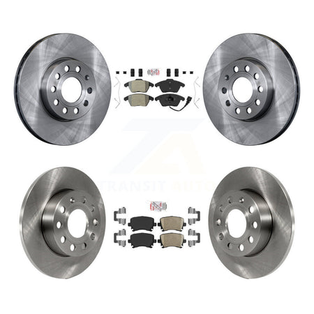 Front Semi-Metallic Rear Ceramic Pads And Disc Brake Rotors Kit For Volkswagen Rabbit K8A-103622