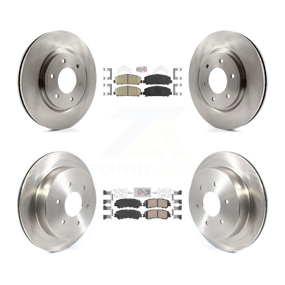 Front Rear Ceramic Pads And Disc Brake Rotors Kit For 2017-2023 Nissan TITAN K8A-103638