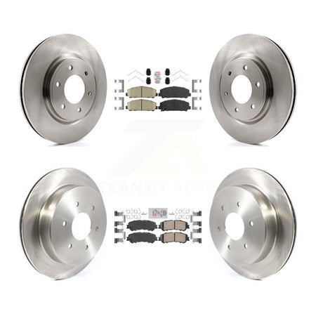Front Rear Ceramic Pads And Disc Brake Rotors Kit For 2017-2023 Nissan TITAN K8A-103639
