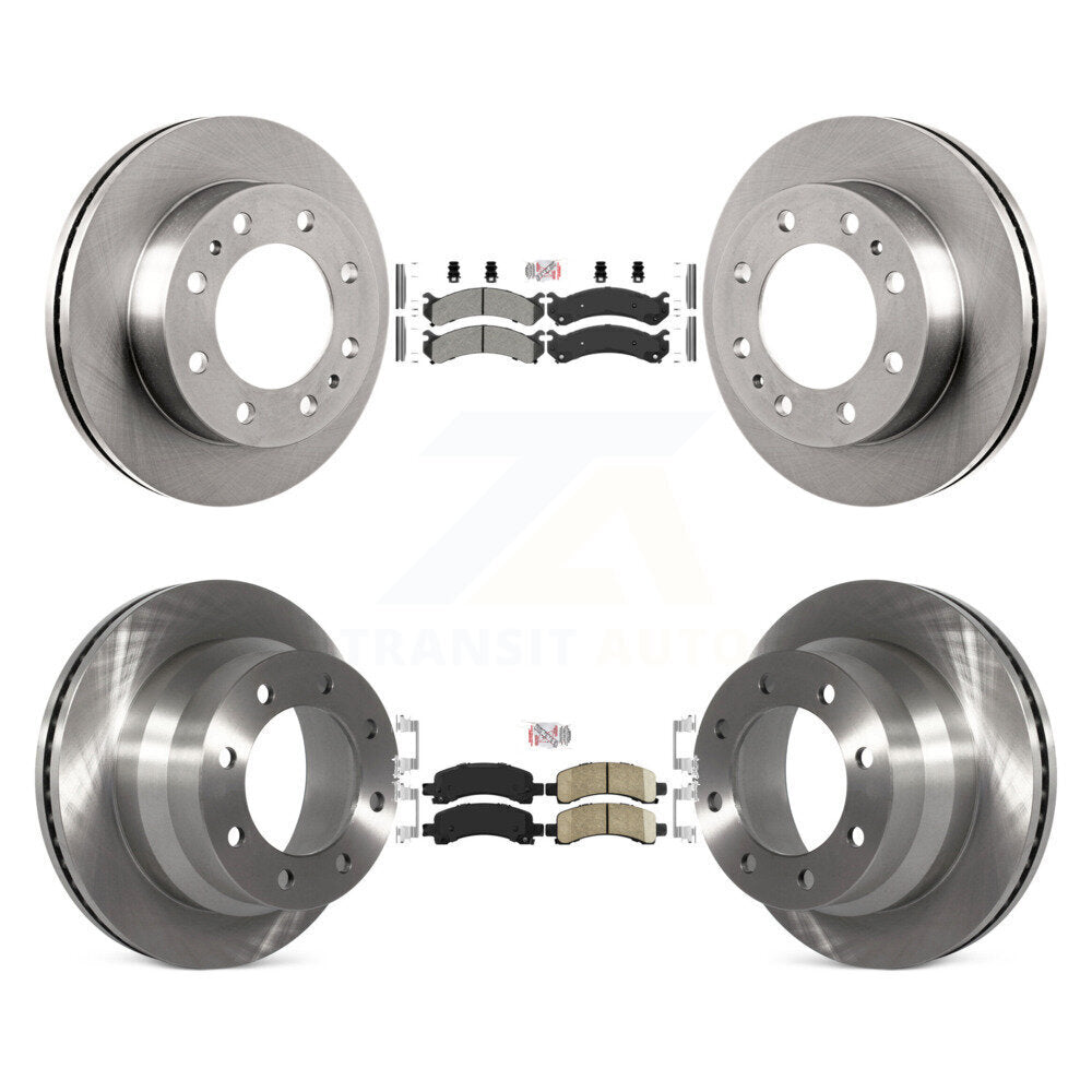 Front Semi-Metallic Rear Ceramic Pad And Disc Brake Rotors Kit For Chevrolet Express 4500 K8A-103644