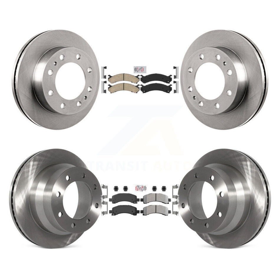 Front Ceramic Rear Semi-Metallic Pad And Disc Brake Rotors Kit For Chevrolet Express 4500 K8A-103650