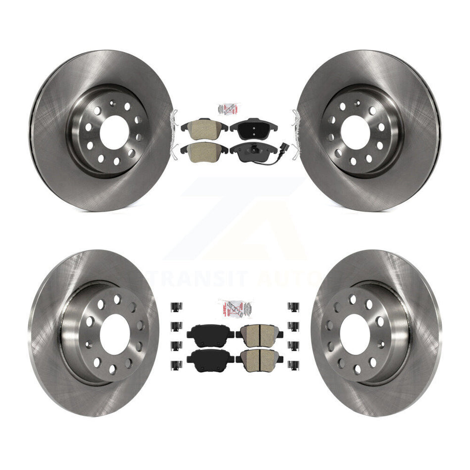 Front Rear Semi-Metallic Pads And Disc Brake Rotors Kit For 2012-2014 Volkswagen Passat K8A-103656