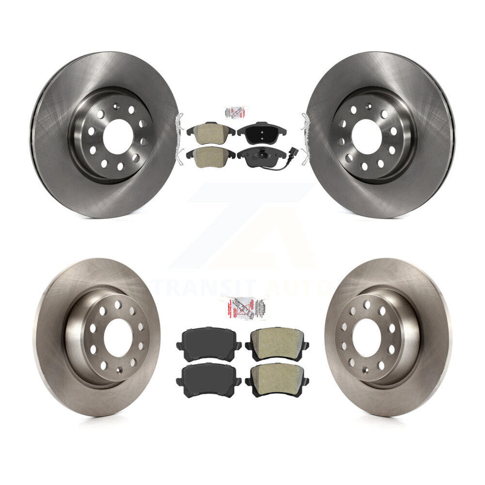 Front Rear Semi-Metallic Pad & Disc Brake Rotor Kit For Volkswagen Tiguan Audi Q3 Quattro K8A-103657