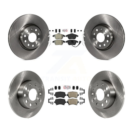 Front Semi-Metallic Rear Ceramic Pad & Disc Brake Rotor Kit For Volkswagen Rabbit Audi A3 K8A-103658