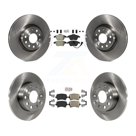 Front Semi-Metallic Rear Ceramic Pad & Disc Brake Rotor Kit For Volkswagen Rabbit Audi A3 K8A-103659