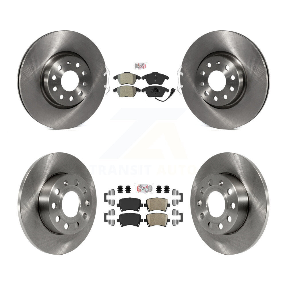 Front Semi-Metallic Rear Ceramic Pad & Disc Brake Rotor Kit For Volkswagen Rabbit Audi A3 K8A-103661
