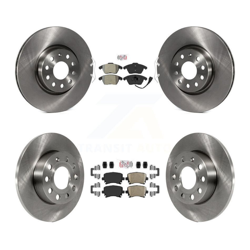 Front Semi-Metallic Rear Ceramic Pad & Disc Brake Rotor Kit For Volkswagen Rabbit Audi A3 K8A-103661