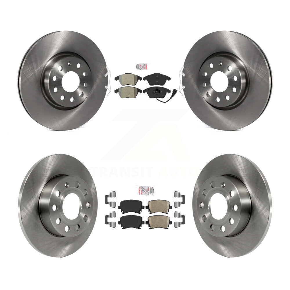Front Semi-Metallic Rear Ceramic Pad & Disc Brake Rotor Kit For Volkswagen Rabbit Audi A3 K8A-103662