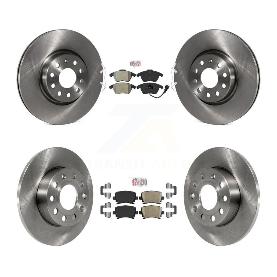 Front Semi-Metallic Rear Ceramic Pad & Disc Brake Rotor Kit For Volkswagen Rabbit Audi A3 K8A-103662
