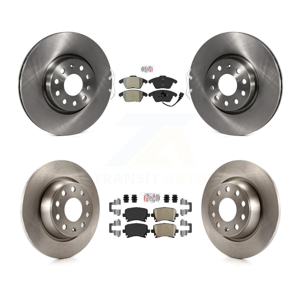 Front Semi-Metallic Rear Ceramic Pad Brake Rotor Kit For Volkswagen CC GTI Passat Audi A3 K8A-103663