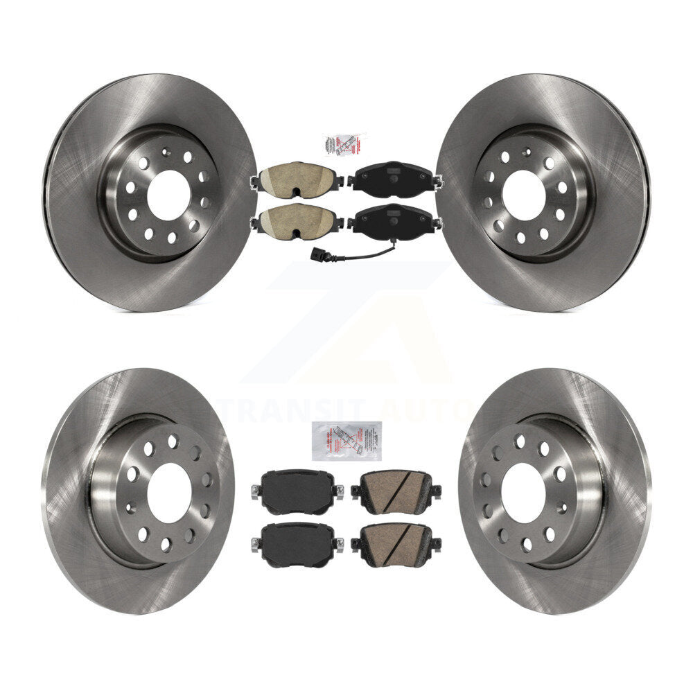 Front Rear Ceramic Pad Brake Rotor Kit For Volkswagen Golf SportWagen GTI Alltrack Passat K8A-103664