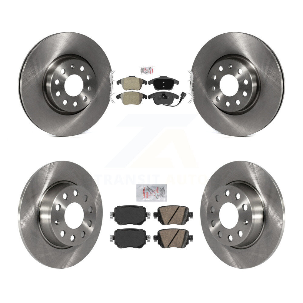 Front Semi-Metallic Rear Ceramic Pads And Disc Brake Rotors Kit For Volkswagen Passat K8A-103667