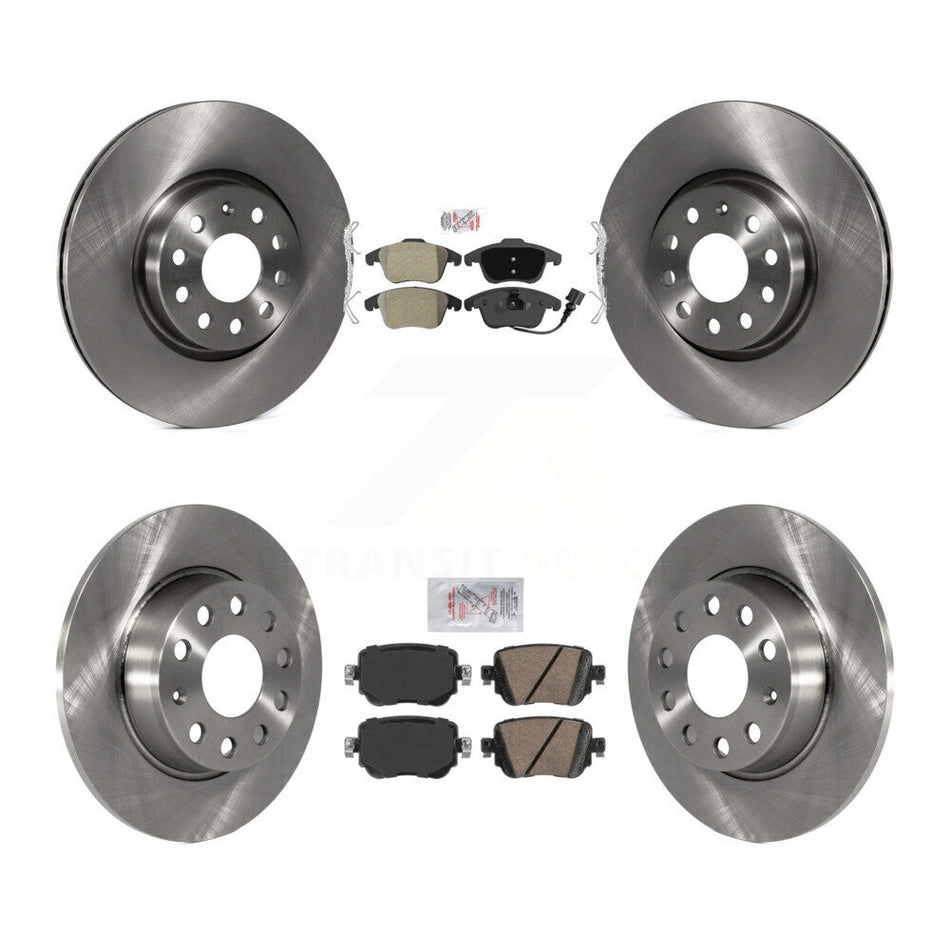 Front Semi-Metallic Rear Ceramic Pads And Disc Brake Rotors Kit For Volkswagen Passat K8A-103667