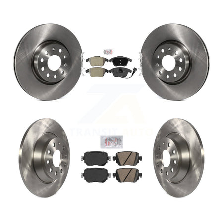 Front Semi-Metallic Rear Ceramic Pad & Disc Brake Rotor Kit For 2016-2018 Audi Q3 Quattro K8A-103668