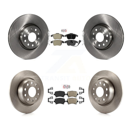 Front Semi-Metallic Rear Ceramic Pad & Disc Brake Rotor Kit For Volkswagen Tiguan Audi Q3 K8A-103673