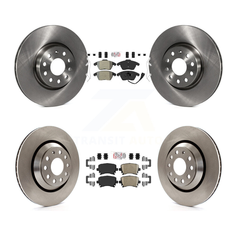 Front Semi-Metallic Rear Ceramic Pads And Disc Brake Rotors Kit For Volkswagen Passat CC K8A-103674