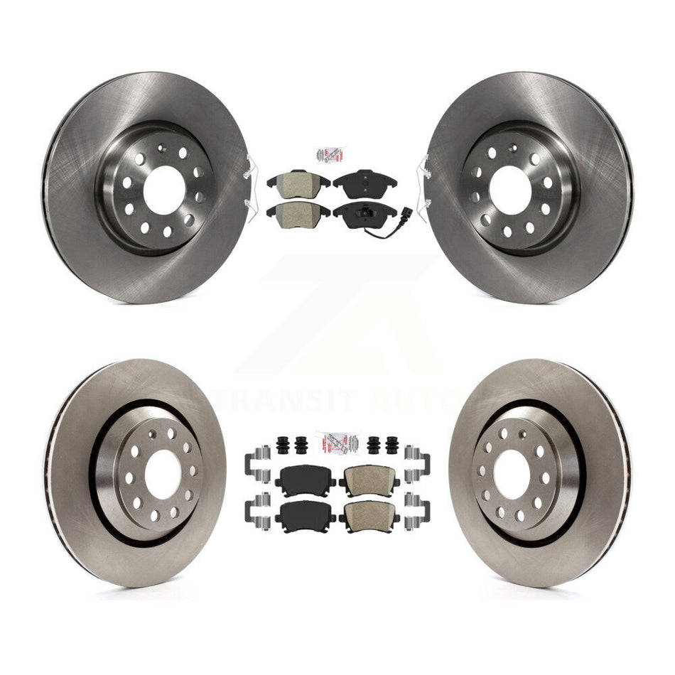 Front Semi-Metallic Rear Ceramic Pads And Disc Brake Rotors Kit For Volkswagen Passat CC K8A-103675
