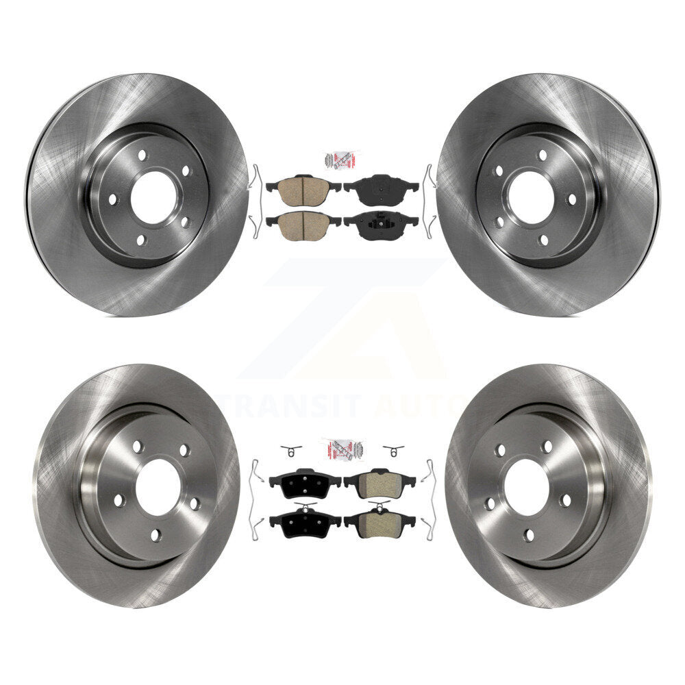 Front Ceramic Rear Semi-Metallic Pads And Disc Brake Rotors Kit For Volvo S40 C30 V50 C70 K8A-103680