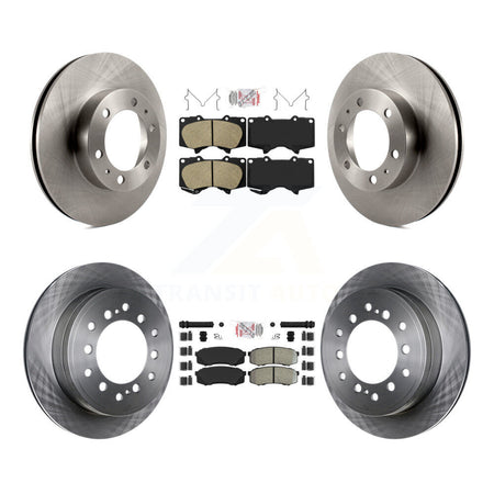 Front Ceramic Rear Semi-Metallic Pad Disc Brake Rotor Kit For 2010-2014 Toyota FJ Cruiser K8A-103684