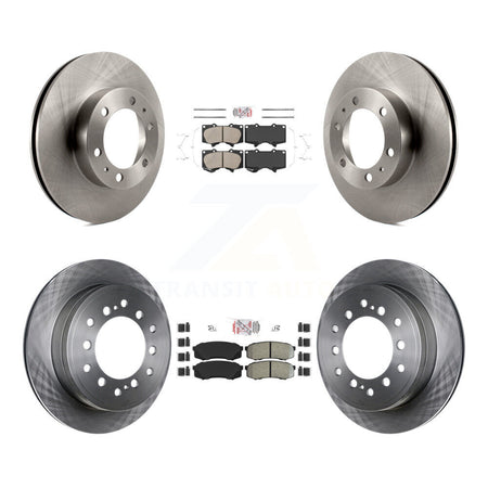 Front Ceramic Rear Semi-Metallic Pad Disc Brake Rotor Kit For 2010-2014 Toyota FJ Cruiser K8A-103685