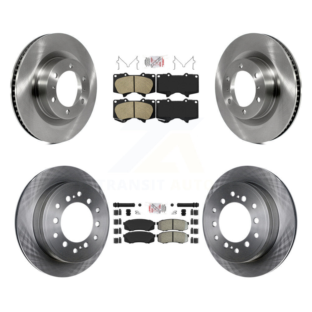 Front Ceramic Rear Semi-Metallic Pad Disc Brake Rotors Kit For Toyota 4Runner Lexus GX460 K8A-103700