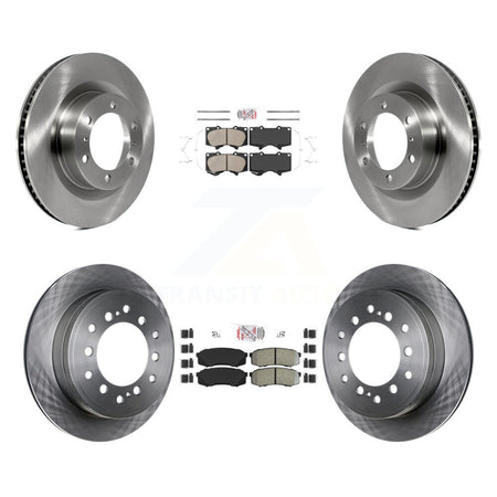 Front Ceramic Rear Semi-Metallic Pad Disc Brake Rotors Kit For Toyota 4Runner Lexus GX460 K8A-103701