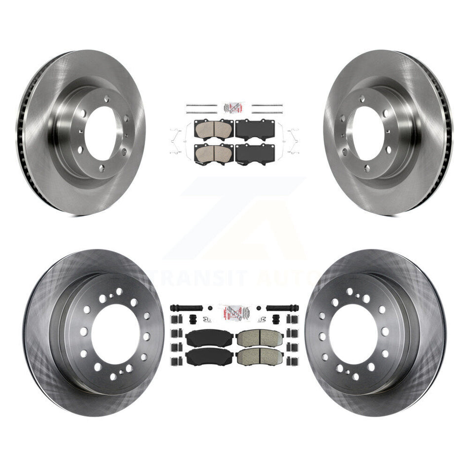 Front Ceramic Rear Semi-Metallic Pad Disc Brake Rotors Kit For Toyota 4Runner Lexus GX460 K8A-103702
