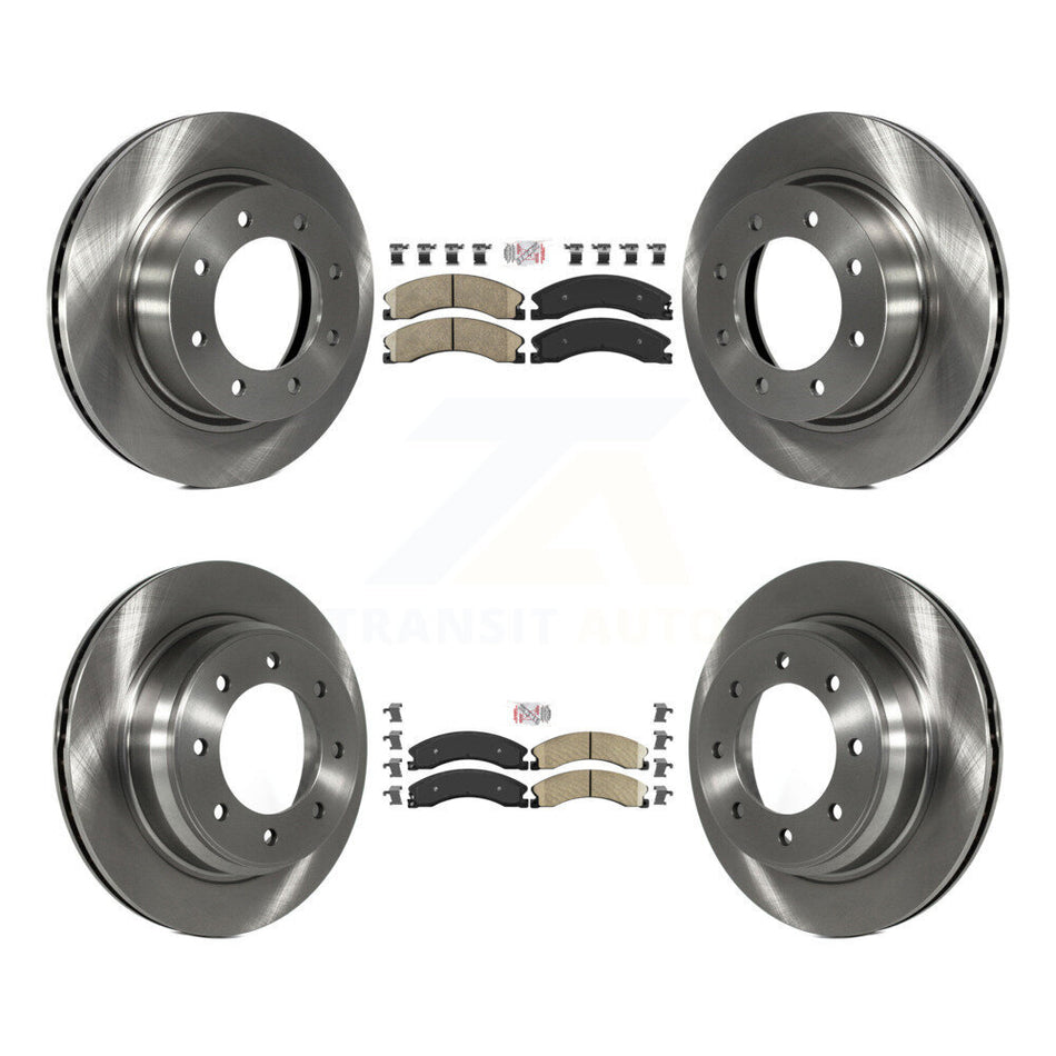 Front Rear Ceramic Pad And Disc Brake Rotor Kit For 2012-2021 Nissan NV2500 NV3500 NV1500 K8A-103703