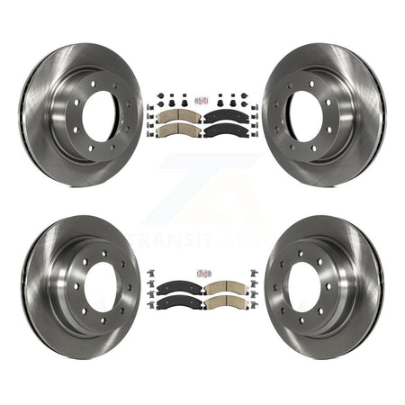 Front Rear Ceramic Pad And Disc Brake Rotor Kit For 2012-2021 Nissan NV2500 NV3500 NV1500 K8A-103705