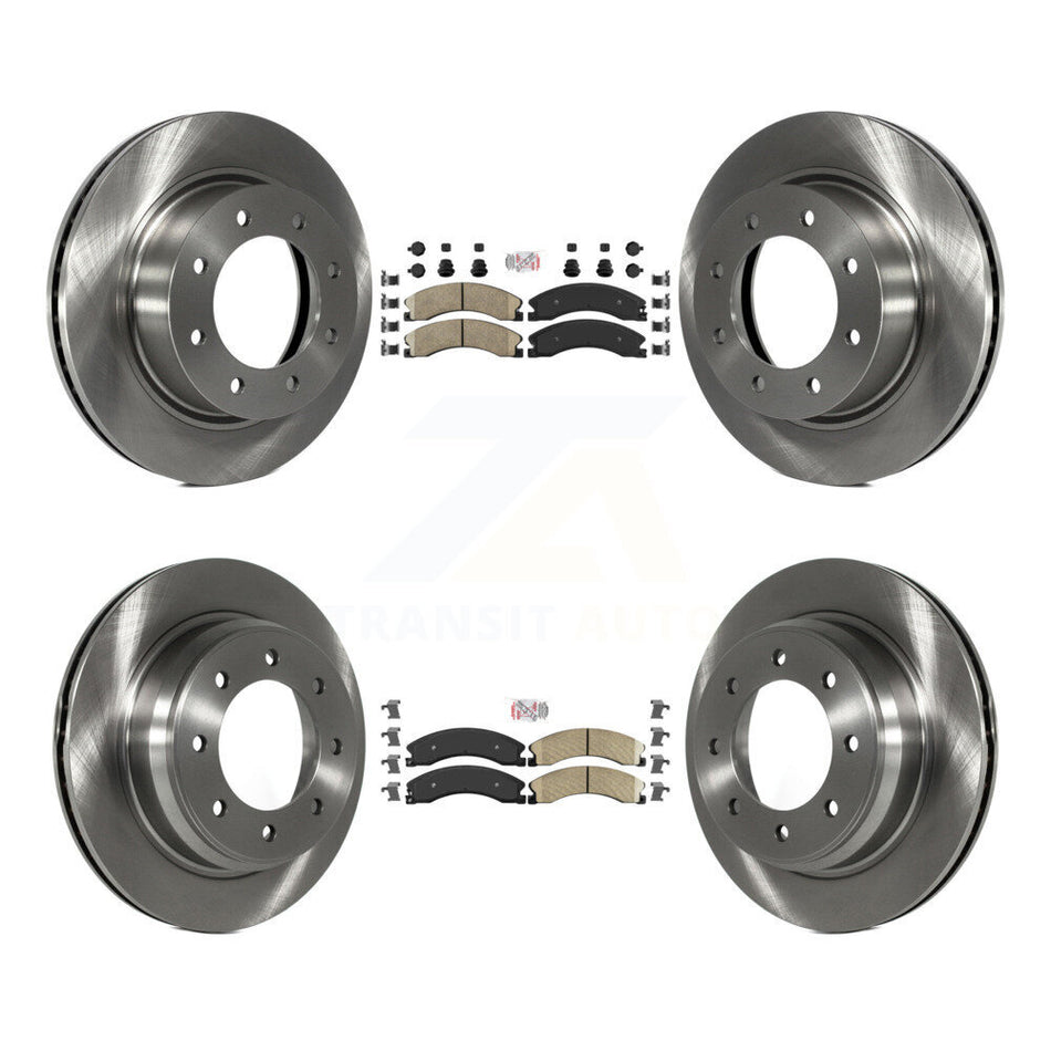 Front Rear Ceramic Pad And Disc Brake Rotor Kit For 2012-2021 Nissan NV2500 NV3500 NV1500 K8A-103705