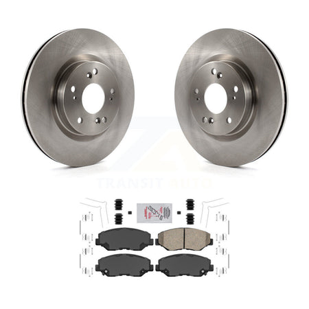 Front Disc Brake Rotors And Ceramic Pads Kit For 2012-2016 Honda CR-V FWD K8A-103745