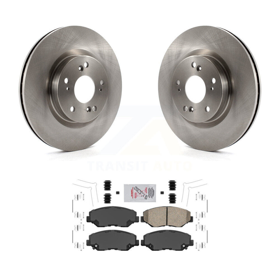 Front Disc Brake Rotors And Ceramic Pads Kit For 2012-2016 Honda CR-V FWD K8A-103745