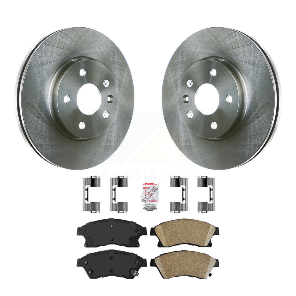 Front Disc Brake Rotors And Ceramic Pads Kit For Chevrolet Cruze Sonic Limited K8A-103764