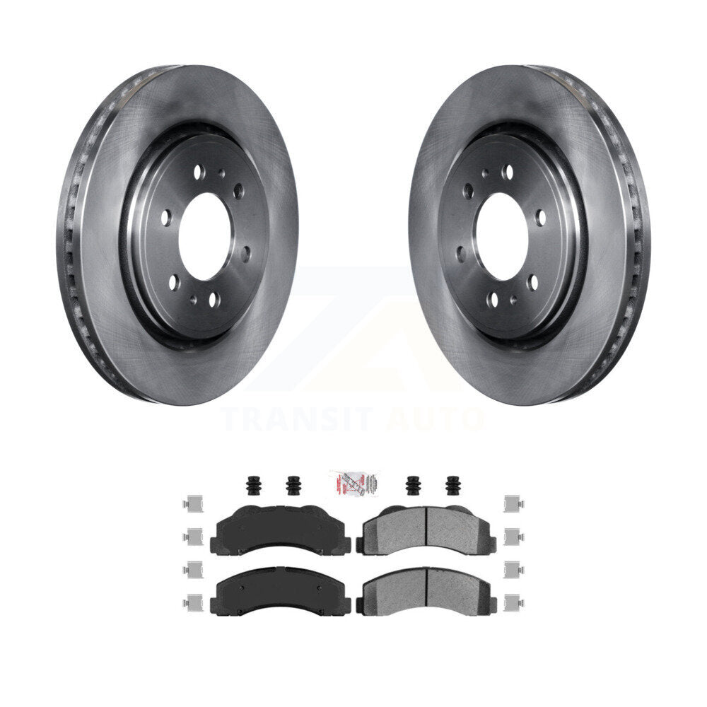 Front Disc Brake Rotors Semi-Metallic Pad Kit For Ford F-150 Expedition Lincoln Navigator K8A-103771